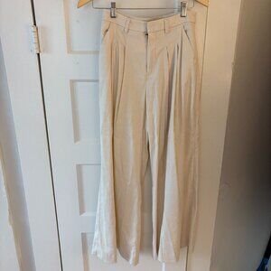 Pleated White Linen Pants Anthropologie Size